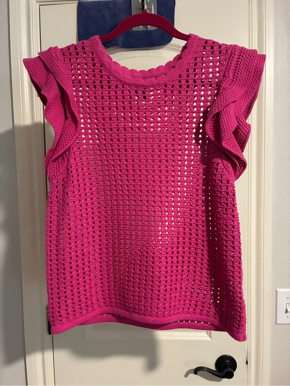 GAP Hot Pink Openwork Knit Top